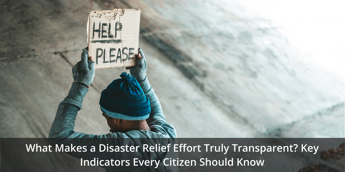 Transparent disaster relief accountability indicators